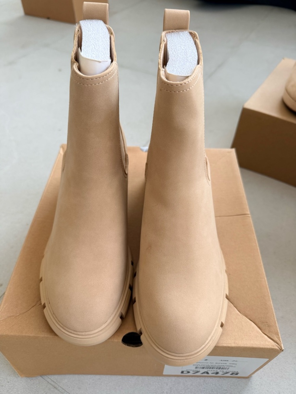 Beige Chelsea-Style Women's Ankle Boots - Neutral Tan